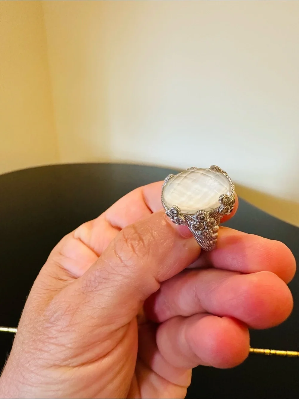Judith Ripka Luxury Vintage Retro Designer Couture Runway RARE Authentic Ring